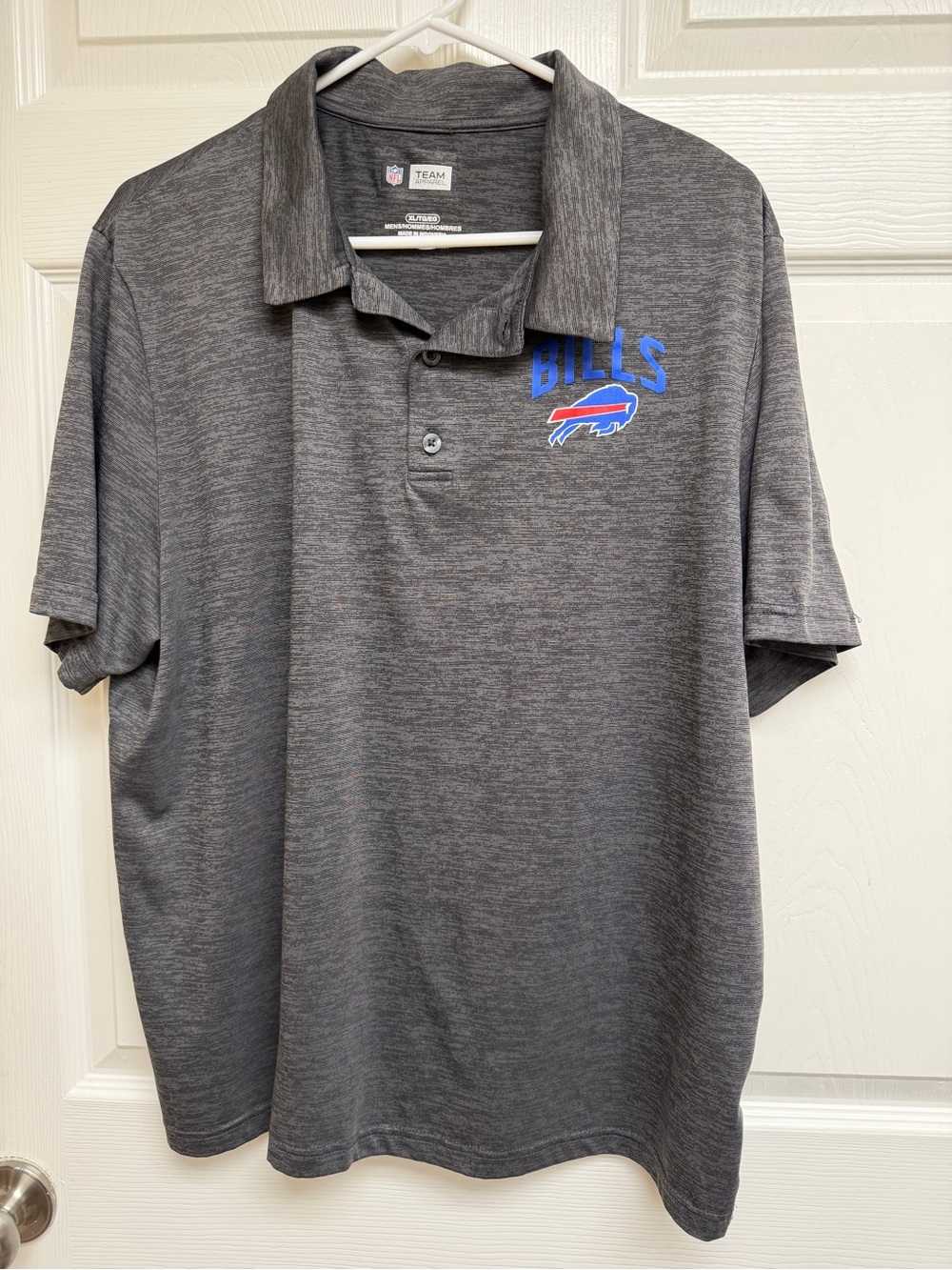 NFL Gray Buffalo Bills Polo Shirt with Team Logo